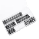 80Pcs M6 304 Stainless Steel Stud Bolt Set Threaded Stud Double Head Screw Rod with Nut Assortment Kit