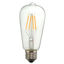Dimmable Vintage Retro E27 ST58 4W LED COB Warm White  Filament Edison Bulb 110V 220V