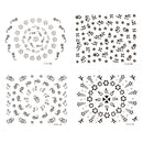 10Sheets 3D Flowers Mixed Nail Art Transfer Stickers