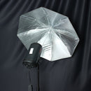 FOTGA 33 Inch 83cm Photo Studio Flash Reflector Black Sliver Umbrella