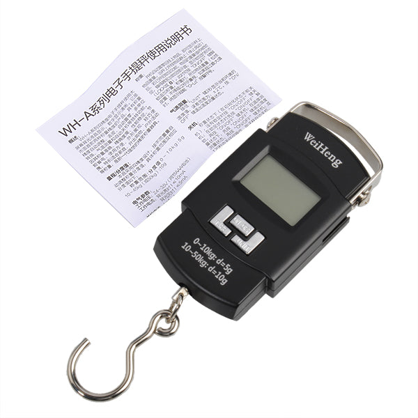 WeiHeng A08 50KG/5g Backlight Digital Handle Luggage Scale Portable