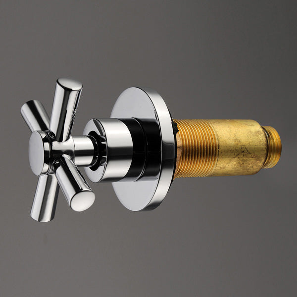 Chrome Brass Modern Wall Mounted 3 Hole Bath Faucet Tap