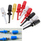 10Pcs Multimeter Lead Wire Probe Test Hook Kit Connector Electronics Laborator