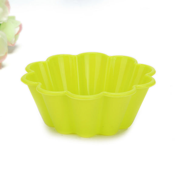 10pcs Silicone Flower Shape Cake Mold Mould Pudding Muffin Baking Mold