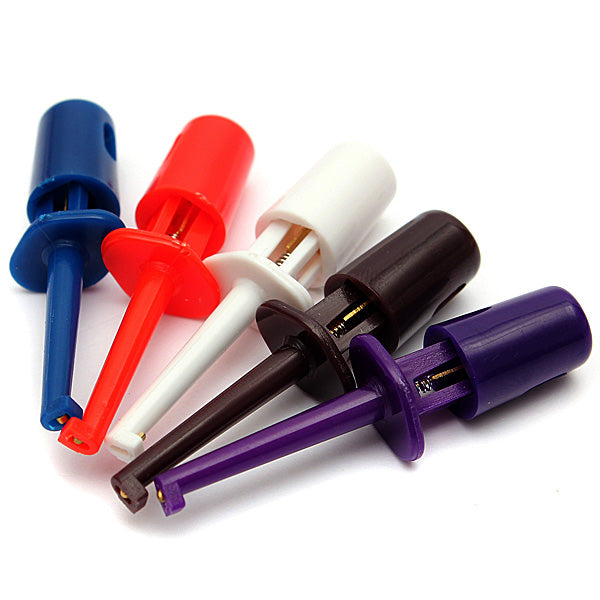10pcs Single Hooks Testing Probe Connecting Cable Wire IC Clips 4CM