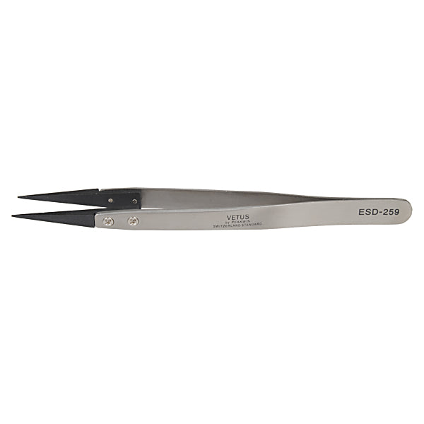 Vetus ESD 259 Handle Stainless Tweezers with 8pcs Exchengeable Tips