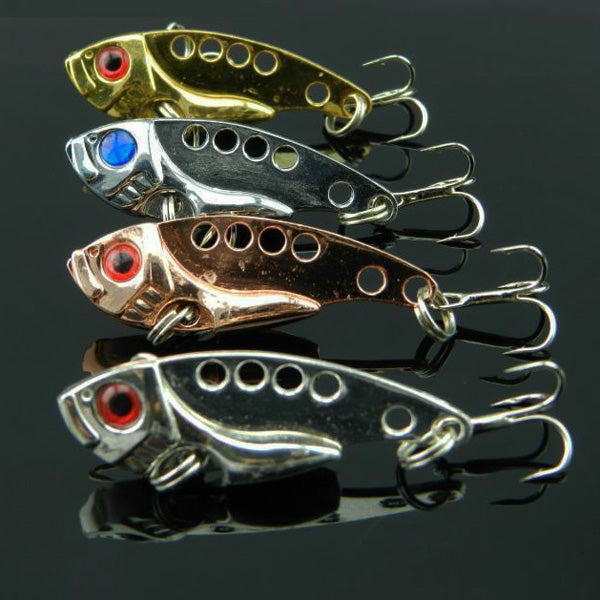 3PCS Vib Swimbait Metal Fish Lure Hook Hard Bait