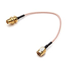 DANIU 5 Inch Male to SMA Female Nut Bulkhead Crimp RG316 Coax Cable