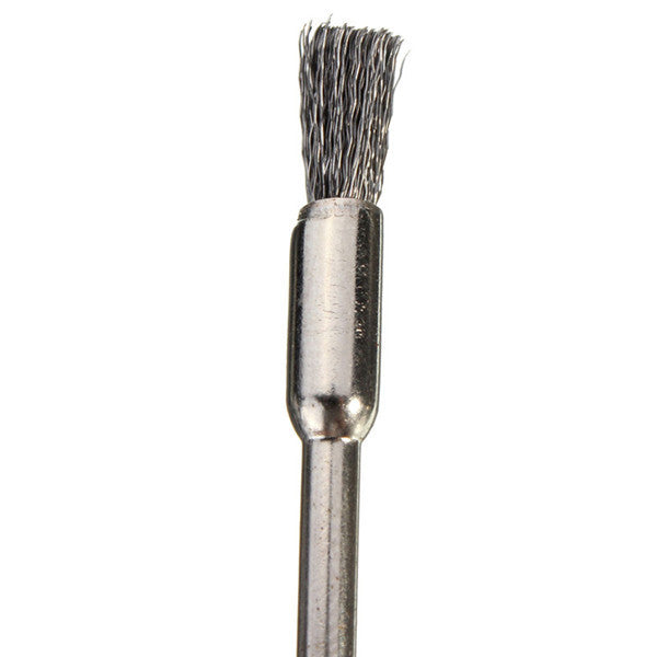 10pcs 3mm Rotary Steel Wire Wheel Brush Cup Tool Shank for Dremel Drill Rust Weld