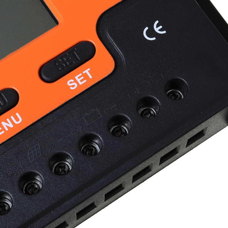 LCD Display 12V/24V Auto Solar Charge Controller PWM Controller Dual USB Controller For PWM Solar Panel 10A-30A