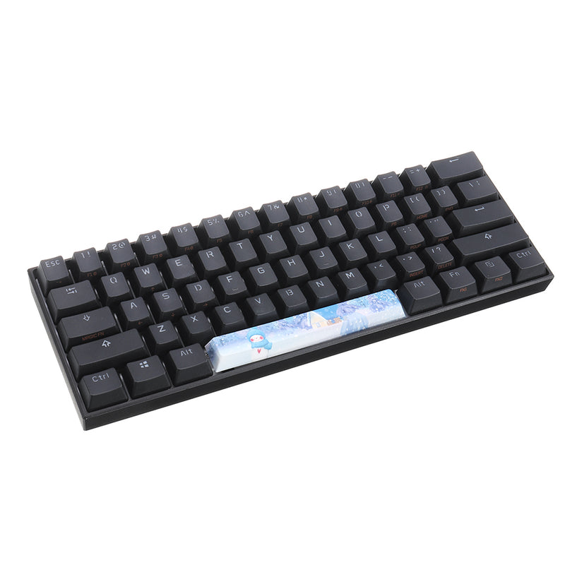 Five-sided Dyesub PBT Snowman Space Bar 6.25u Novelty Keycap for Anne pro 2