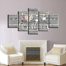 Loskii Spray Oil Paintings Canvas Five Combination Decorative Paintings Christmas Decor Wall Art For Home Decoration