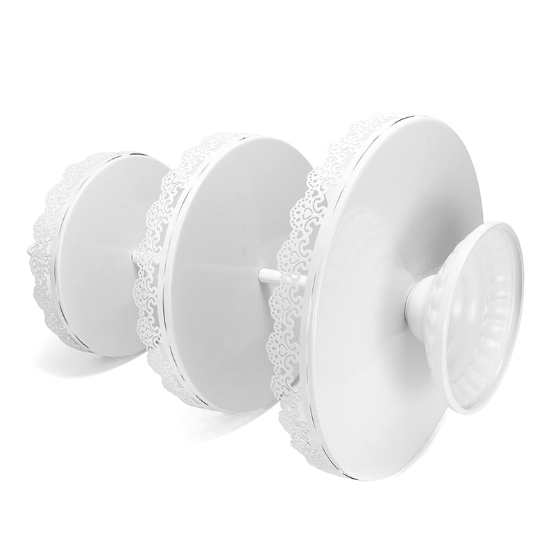 3-Tier Cupcake Stand Metal Cake Dessert Wedding Event Party Display Tower Plate Decorations