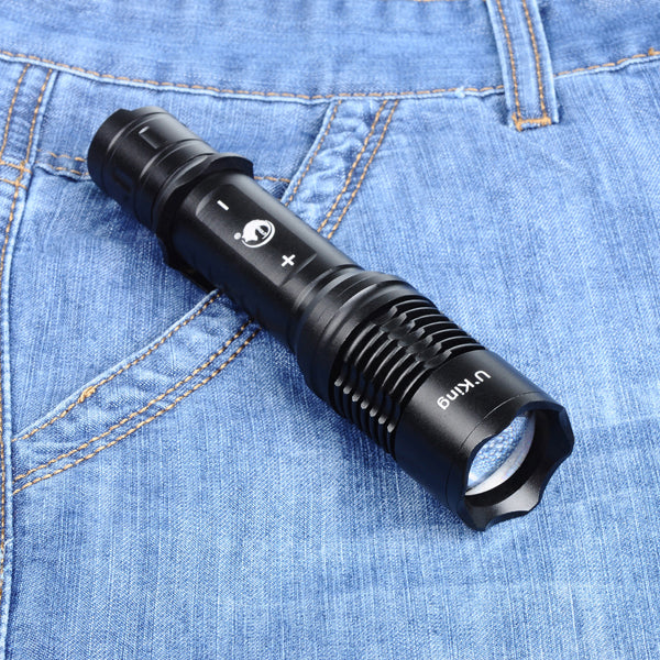 U King ZQ-966 T6 1000LM 18650 Zoomable LED Flashlight