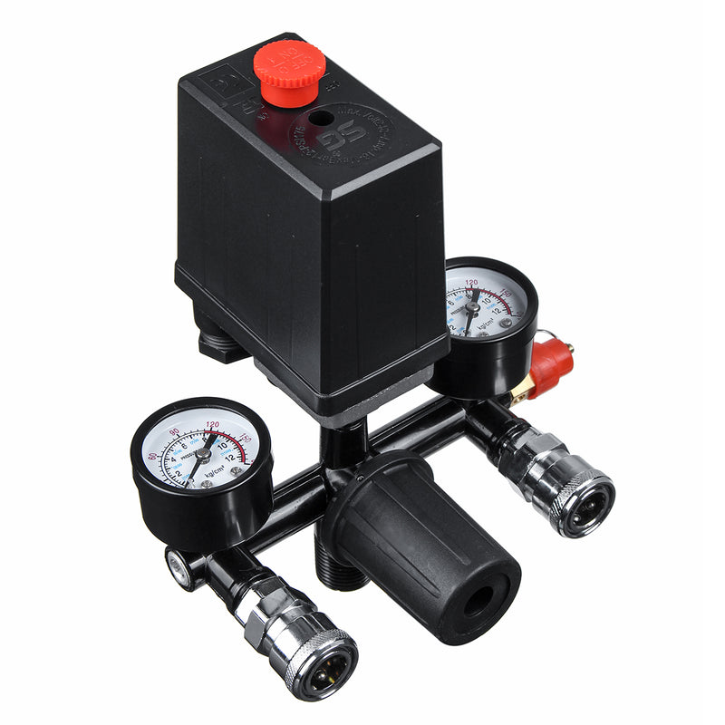 220V/380V Air Compressor Pressure Switch Air Valve Manifold Compressor Control Regulator Gauges