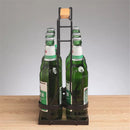 Iron Bottle Holder Carry Rack Box Case Kitchen Storage Stand Shelf