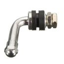Tire Valve Stem 90 Degree Angle Bolt In 512 Chrome Metal High Pressure