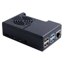 Black/Transparent E-Type ABS Case for Raspberry Pi 4B