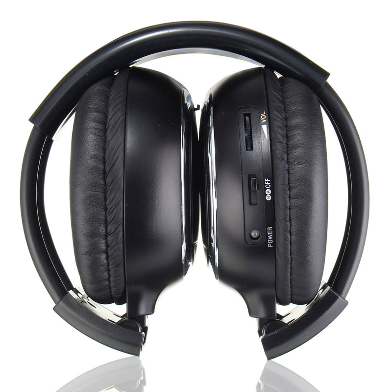 IR2008 Wireless bluetooth Rear Car DVD Player Infrared Stereo Foldable Headphone 2CH for Phone Cars