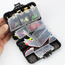 ZANLURE 128pcs/set Fishing Tool Set Sinkers Swivels Stoppers Hooks Connector Fishing Lure With Box