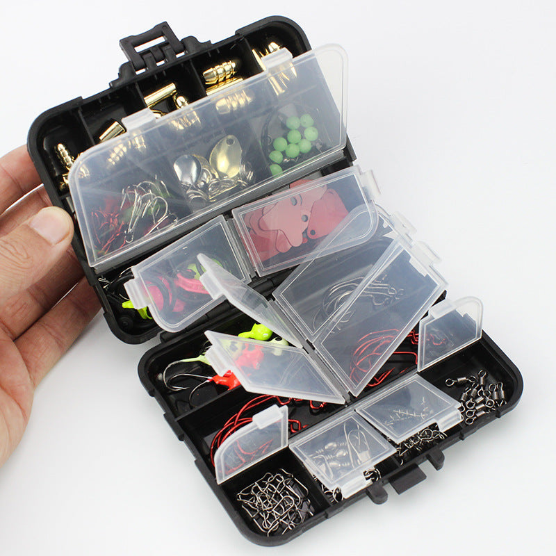 ZANLURE 128pcs/set Fishing Tool Set Sinkers Swivels Stoppers Hooks Connector Fishing Lure With Box