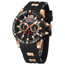 MINI FOCUS MF0349G Fashion Three Multifunction Dials Luminous Display Men Quartz Watch