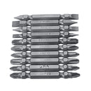 10pcs 65mm Magnetic Screwdriver Bits 1/4 Inch Hex Shank PH/PZ/FL Screwdriver Bit Set