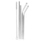Stainless Steel Metal Drinking Straw Reusable Bar Cocktail Stirrer Eco Friendly Straws Set With Brush