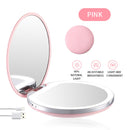 Travel Portable LED Light Mini Makeup Lighting Mirror Compact Pocket Foldable LED Mirrors