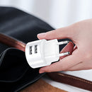 USAMS 2.1A Dual USB Port Fast Charging EU Plug Travel Charger Adapter For iPhone X XS Oneplus 7 XIAOMI MI8 MI9 S10 S10+