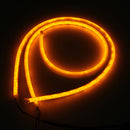 85cm Flexible LED Soft Tube Guide Light Car White DRL Strip Amber Turn Signal Lamps 2PCS