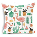 Honana 45x45cm Pillow Case Home Decoration Flamingo Palm Leaf Design 16 Optional Patterns