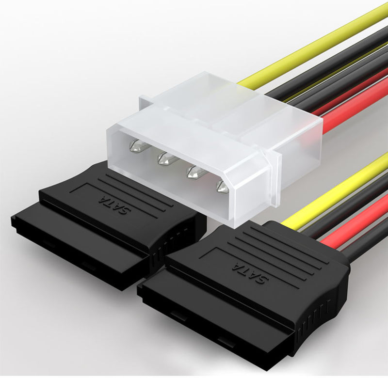 SAMZHE SATA Power Cable 4 PIN IDE SATA Splitter 0.2m HDD SDD Cable for Computer Connection