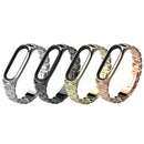 Mijobs Replacement Strap Metal Screwless Stainless Steel Wristband for Mi Band 3