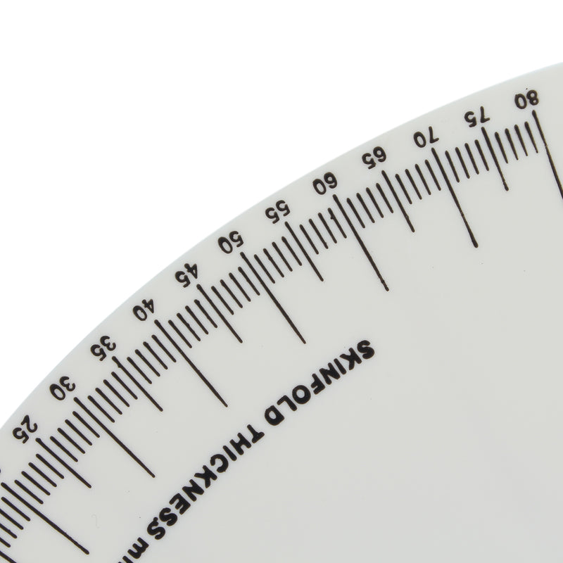 Slim Skinfold Skin Fold Tester Body Fat Caliper Test Measurement Guide 0-80MM