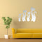 Honana DX-Y3 4Pcs Cute Silver DIY Sexy Cat Mirror Wall Stickers Home Wall Bedroom Office Decor