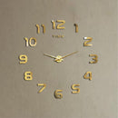 Large 3D Number Mirror Wall Sticker DIY Home Decor Big Watch Art Clock Wall Clock