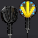 Motorcycle LED Turn Signal Indicator Lights Ghost Claw Skull Hand Retro Running Lamp 10mm Screw Universal