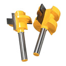 Drillpro RB4 2pcs 1/4 Inch Shank Router Bits Square Tooth Tenon Cutter