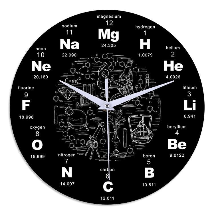 Emoyo ECY025 Chemical Element Table Wall Clock 3D Wall Clock For Home Office Decorations A