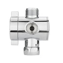 3 Way Shower Diverter Chrome G1/2 Inch T-Adapter Shower Components Adjustable Valve Adapter