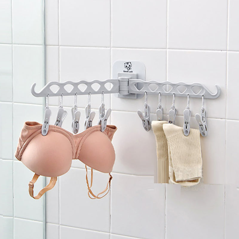 Foldable Laundry Clothes Peg Drying Rack Multifunctional Clothes Hanger Organizer Balcony Towel Sock Rack Hanger