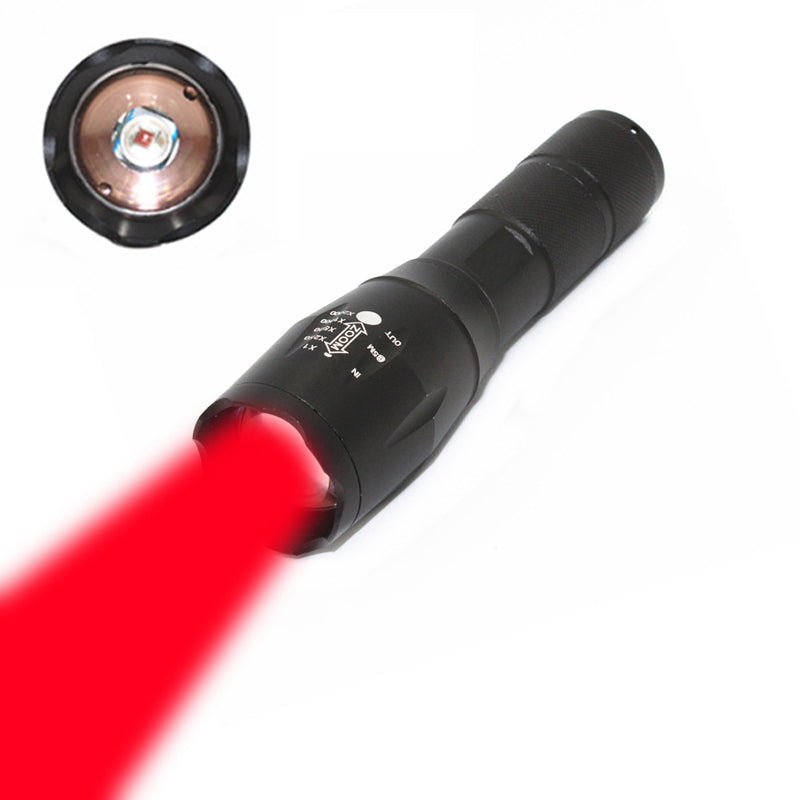 XANES A100Q5 Red Light / R5 Green Light 1200LM Zoomable Long-range Outdoor Sports Hunting Flashlight