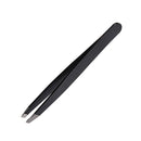 Stainless Steel Black Slanted Tip Tweezer Clip Tools