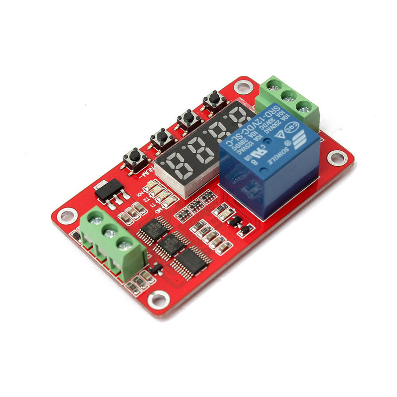 FRM01 12V 1 Channel Multifunction Relay Module Loop Delay Timer Switch Self-Locking PLC Cycle Timer Module Delay Time Switch
