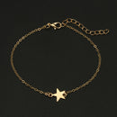 Trendy Multi-layer Anklet Moon Star Pearl Pendant Chain Anklet Bohemian Jewelry for Women