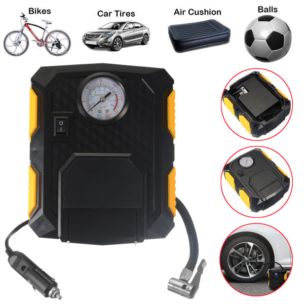 DC 12V 120W 150PSI Motorcycle Digital Tire Inflator 22 Cylinder Car Air Compressor Pump