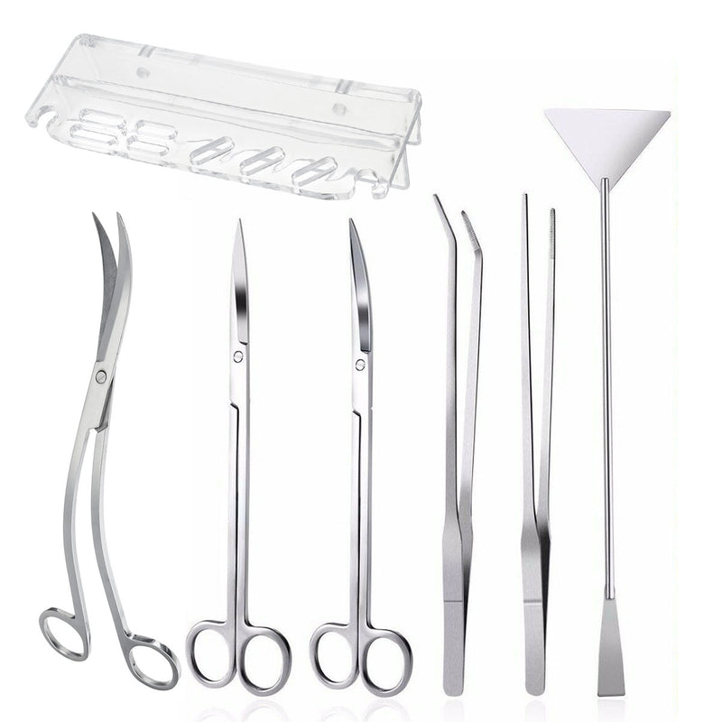 Stainless Steel Aquarium Tools Aquascaping Tank Aquatic Plant Tweezers Scissors