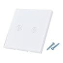 Aodu Tuya Smart Life EU 433Mhz 2 Gang Smart WIFI Light Switch Interruptor Touch Wall Power Switch App Remote Control Intellegent Switch Work With Alexa Google Home