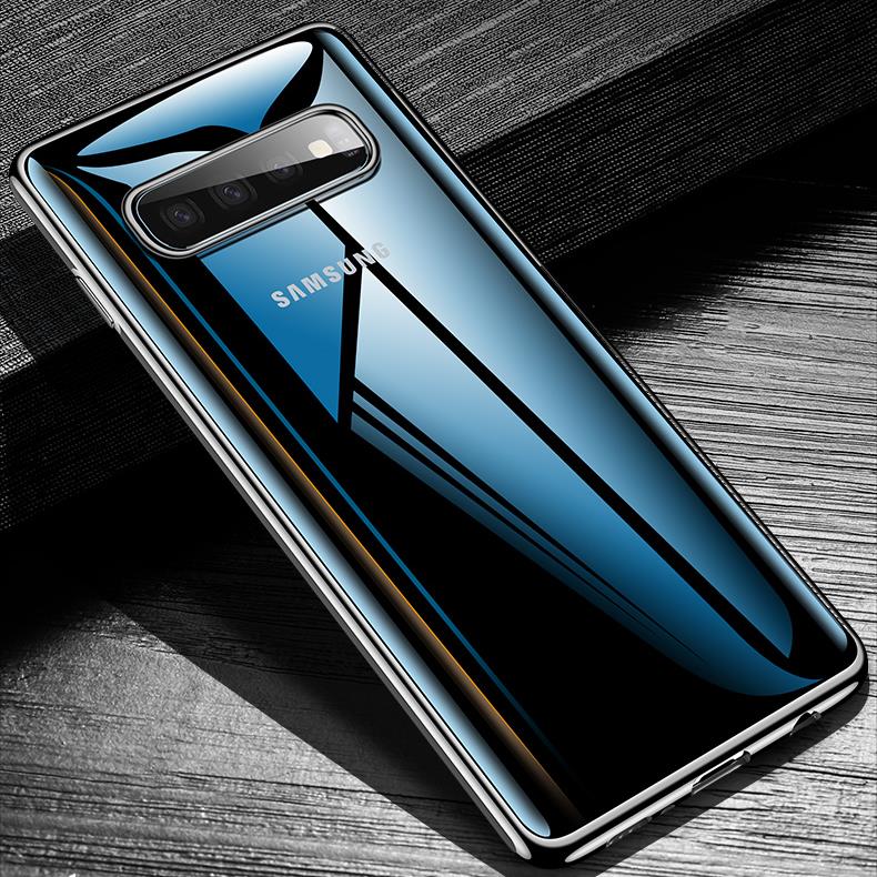 Cafele Protective Case For Samsung Galaxy S10 6.1 Inch Clear Plating Anti Fingerprint Back Cover